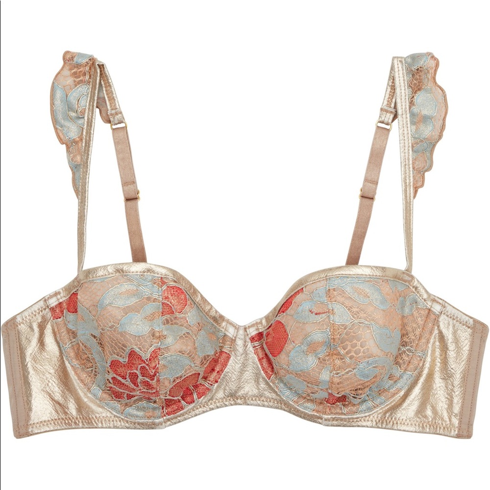 Gold Bra Lace Motif